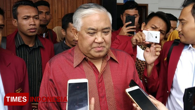 Mantan Ketua PP Muhammadiyah, Din Syamsuddin (FOTO: Imadudin M/Times Indonesia)