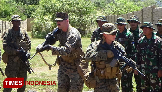 Indonesia Navy and USMC hold city war training in Hawai, Monday, (6/8/2018). Photos: Dispen Kormar for TIMES Indonesia)