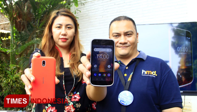 Peluncuran Nokia N1 ponsel dengan Android Oreo (Go Edition) pertama di Indonesia siap memasuki pasar area Jawa Timur. Selasa, 7/8/2018. (FOTO: Tria Adha/TIMES Indonesia)