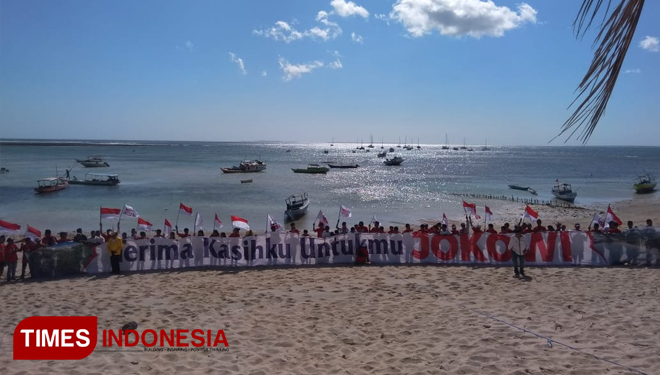 Deklarasi Serentak Empat Daerah Terluar Untuk Jokowi 2019. (FOTO: Hasbullah/TIMES Indonesia)