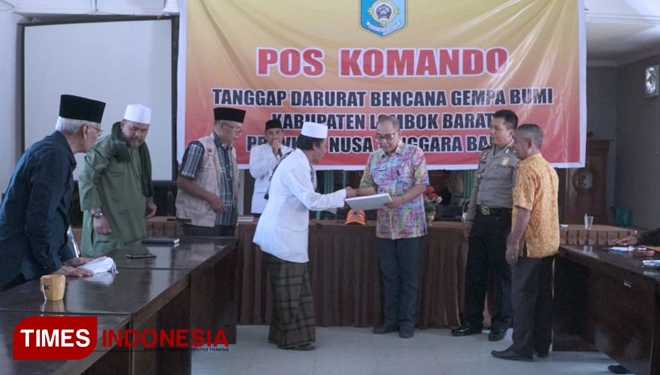 Baznas Serahkan Bantuan Rp 1 Miliar untuk Korban Gempa di Lombok Barat