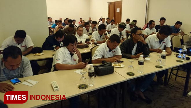 Gathering PT. Semen Indonesia dengan wartawan Tuban di Bali Kamis (09/08/2018) (FOTO: Safuwan/TIMES Indonesia)