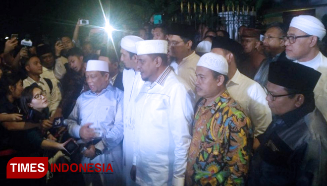 GNPF - Ulama saat dikediaman Prabowo (FOTO: Alfi Dimyati/TIMES Indonesia)