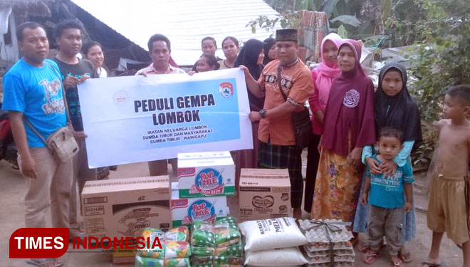 Bantuan yang telah diterima korban gempa Lombok dari Ikatan Keluarga Lombok (IKL) dan masyarakat Sumba Timur NTT (FOTO: Habibudin/TIMES Indonesia)