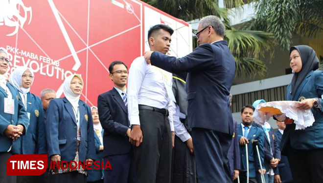 Pelaksanaan pengenalan kehidupan kampus di FE UB (FOTO: AJP/TIMES Indonesia)