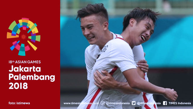 Timnas Indonesia U-23 harus tertinggal 0-1 dari timnas Hongkong U-23 di babak penyisihan Grup A Asian Games, Senin (20/8/2018), di Stadion Patriot, Bekasi, Jawa Barat. (FOTO: Istimewa)