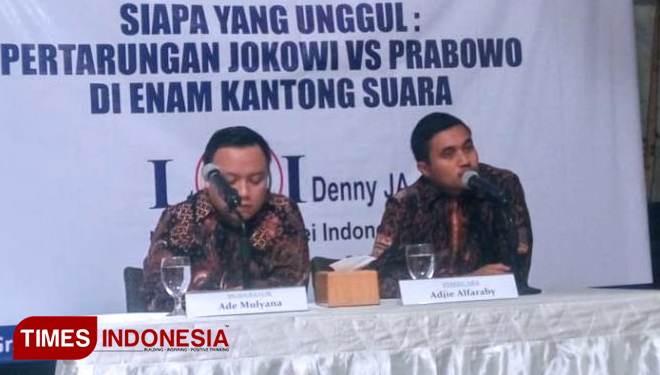 Konpers LSI Denny JA. (FOTO: Alfi Dimyati/TIMES Indonesia)