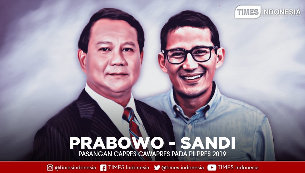 Prabowo-Sandi, Pasangan Capres dan Cawapres pada Pilpres 2019. (Grafis: TIMES Indonesia)