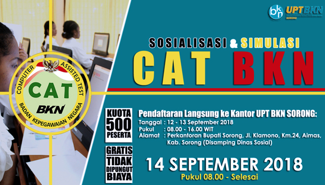 Simulasi CAT BKN RI Akan Digelar di Sorong Raya Catat Simulasi CAT BKN RI Akan Digelar di Sorong Raya Catat