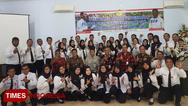 Foto bersama peserta Latsar PP Angkatan XXI Tahun 2018 Kab. Purbalingga. (FOTO: AJP TIMES Indonesia)