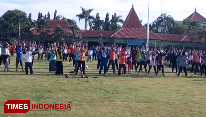 Warga di Probolinggo Demam Senam ‘Meraih Bintang’ Asian Games 2018