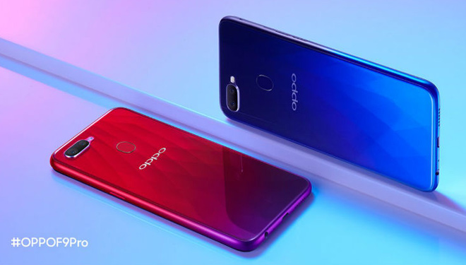 Oppo F9. (FOTO: The Indian Express)