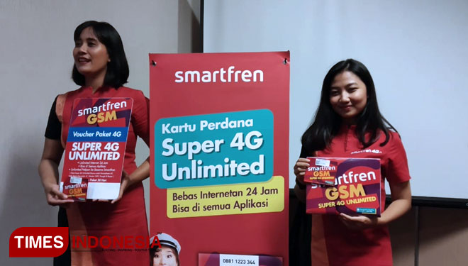 Peluncuran Smartfren kartu perdana dan voucher data Super 4G unlimited dan super 4g kuota (FOTO: Imadudin M/TIMES Indonesia)