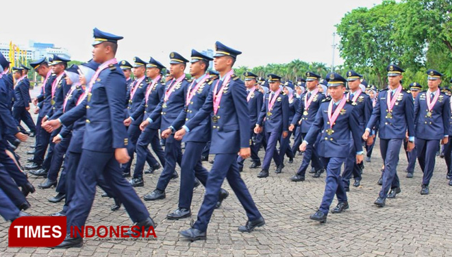 Pelantikan Terpadu Perwira Transportasi yang dilaksanakan di Lapangan Silang Selatan Monas. (FOTO: Bambang Setiawan For Times Indonesia)