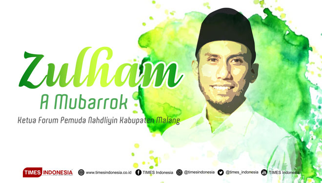 Zulham A Mubarrok, Ketua forum pemuda Nahdliyin Kabupaten Malang. (Grafis: Dena/TIMES Indonesia)