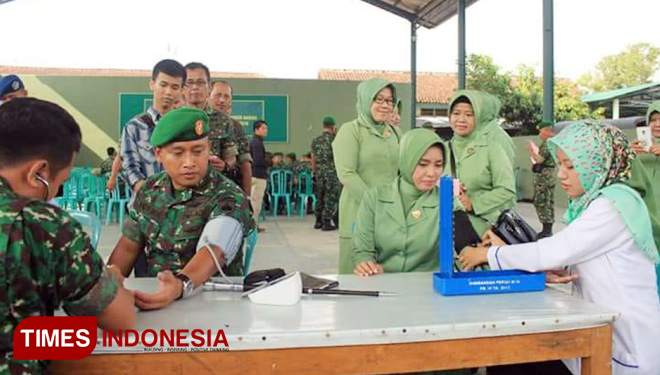 Acara bhakti sosial donor darah HUT Ke-73 TNI, Kodim 0702/Purbalingga (FOTO: Pendim 0702/Purbalingga for TIMES Indonesia)