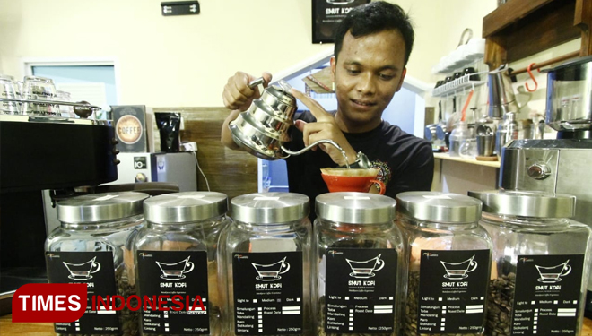 Ragam kopi Sumatera Utara yang ada di SMUT Kopi. (FOTO: Tria Adha/TIMES Indonesia)