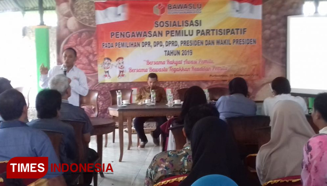 Acara Sosialisasi Pengawasan Pemilu Partisipatif oleh Bawaslu Kabupaten Purbalingga (FOTO: Bawaslu Purbalingga for TIMES Indonesia)