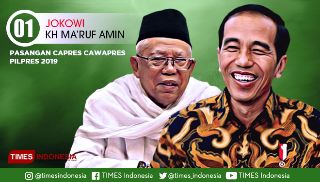 Pasangan Calon Presiden dan Wakil Presiden duet Jokowi-KH Ma'ruf Amin. (Grafis: TIMES Indonesia)