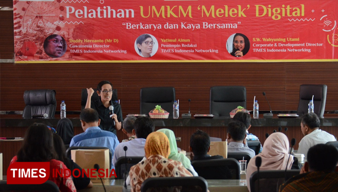 Pelatihan Melek Digital yang digelar TIMES Indonesia bekerjasama dengan Alfamart. (FOTO: Adhitya Hendra/TIMES Indonesia)