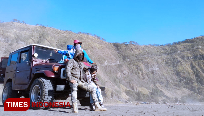 A beautiful  view of Mount Bromo in the morning. (PHOTO: Dhina/TIMES Indonesia)