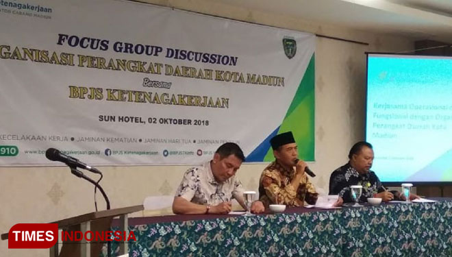 Suasana FGD OPD Kota Madiun dengan BPJS Ketenagakerjaan Madiun (FOTO: Pamula Yohar C/TIMES Indonesia)
