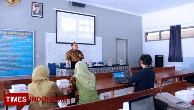 kegiatan dan peserta pelatihan Pembelajaran Bahasa Inggris. (FOTO: AJP/TIMES Indonesia)