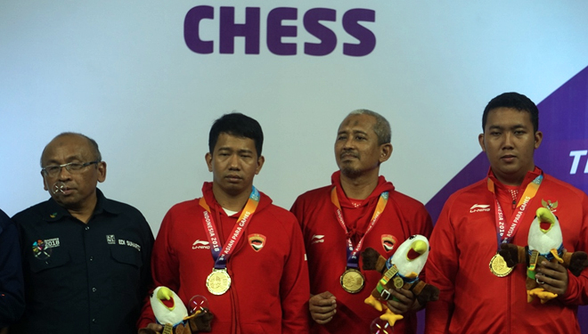 Tim Para Catur Indonesia sukses meraih lima emas di Asian Para Games 2018 (FOTO: medcom.id/Kautsar Halim)
