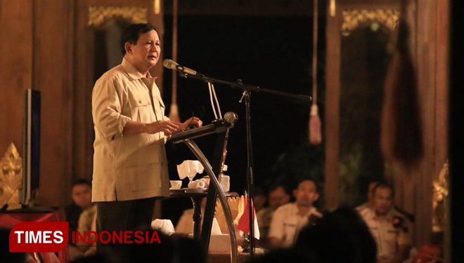 Prabowo Subianto resmi disahkan kembali menjadi Ketua Umum Partai Gerindra untuk periode 2020-2025. (FOTO: Dok. TIMES Indonesia)