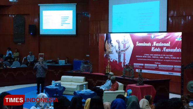 Suasana seminar Keris Nusantara yang digelar Pusat Studi Peradaban UB.(foto: Imadudin M/Times Indonesia)