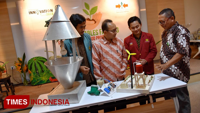Prototype alat Sitepat untuk penyiraman otomatis di lahan pasir pantai yang meraih juara 3 pada lomba Panah Merah Innovation Award 2018. (FOTO: Humas UMY For TIMES Indonesia)