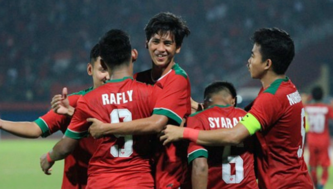 Timnas Indonesia saat berlaga melawan Taiwan ajang Piala Asia U-19 2018, Kamis (18/10/2018) malam di SUBGK, Jakarta. (FOTO: Goal.com)