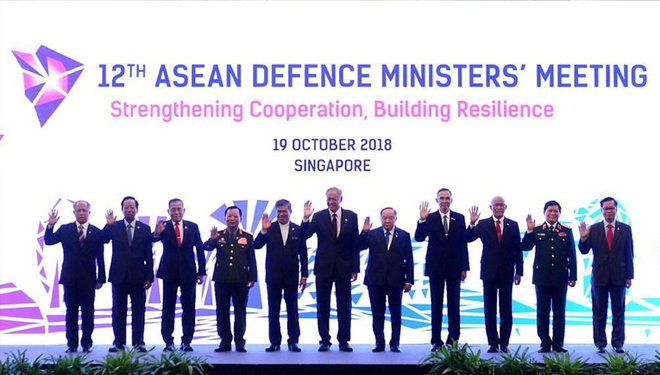 Pertemuan Menteri Pertahanan se-ASEAN (ADMM) tahun 2018 di Singapura. (FOTO: detikNews)