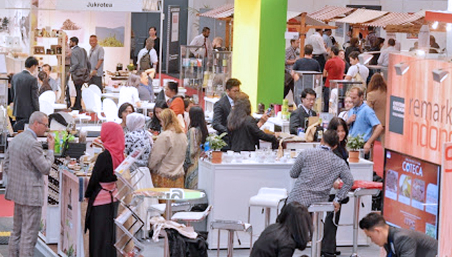 Suasana Pameran COTECA Indonesia di Hamburg, Jerman. (FOTO: Istimewa)