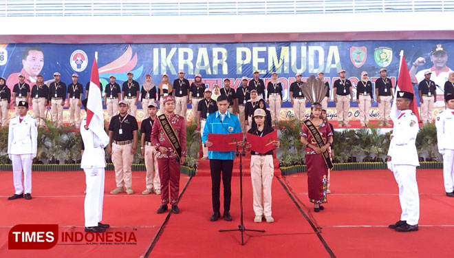 Peserta Kirab Pemuda 2018. (FOTO: Dok. TIMES Indonesia)
