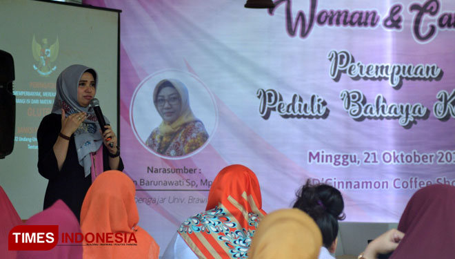 Meita Indradjit, saat menyampaikan testimony dihadapan para audience. (FOTO: Erwin Wahyudi / TIMES Indonesia) 