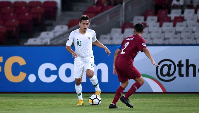 Timnas Indonesia melawan Qatar ajang Piala Asia U-19 2018, Minggu (21/10/2018) malam di SUBGK, Jakarta (FOTO: 2018 Asian Football Confederation)