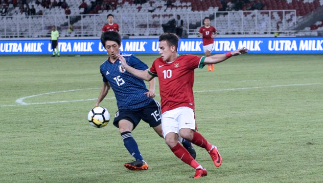 Timnas U-19 Indonesia melawan timnas U-19 Jepang Piala AFC U-19. (FOTO: Bola)