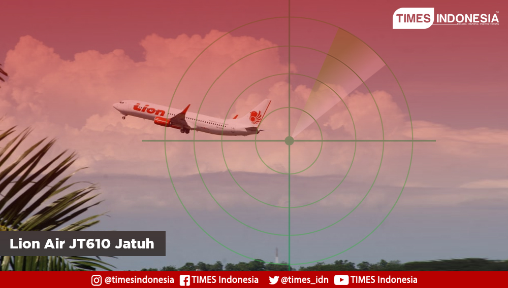 ILUSTRASI: Lion Air JT610 Jatuh. (Grafis: Dena/TIMES Indonesia)