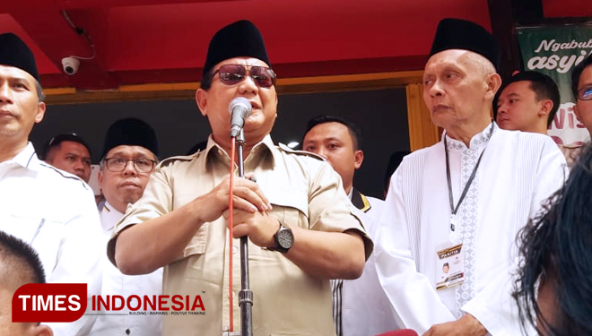 Calon Presiden nomor urut 02, Prabowo Subianto. (FOTO: Dok. TIMES Indonesia)