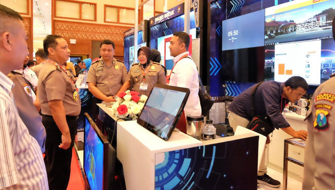 Both Layanan inovasi pelayanan publik milik Polresta Sidoarjo yakni SKCK Online saat ikut dalam ajang International Public Service Forum 2018 di Jakarta Convention Center Indonesia