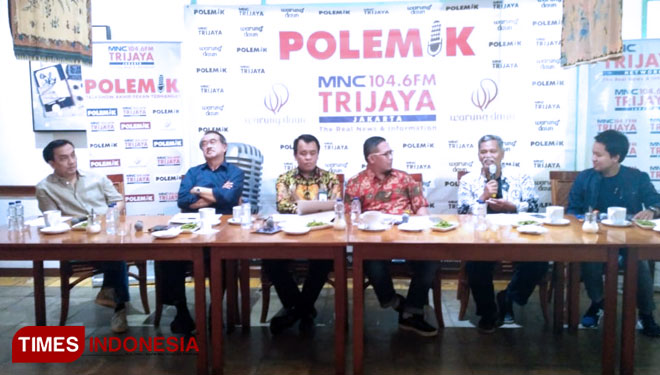 Talkshow 'Vokasi dan Ironi Pendidikan di Era Milenial' di Warung Daun, Cikini, Jakarta Pusat, Sabtu (10/11/2018). (Foto: Rahmi/TIMES Indonesia)