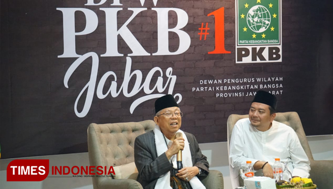 Sambangi Kantor DPW PKB Jabar, KH Ma'ruf Amin Optimis JOIN Menang di Jabar
