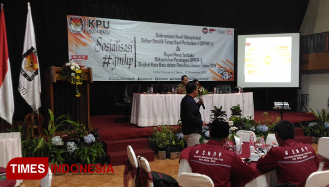 Suasana sosialisasi GMHP dan rapat pleno rekapitulasi DPTHP II di Hotel Purnama. (Muhammad Dhani Rahman/TIMES Indonesia)