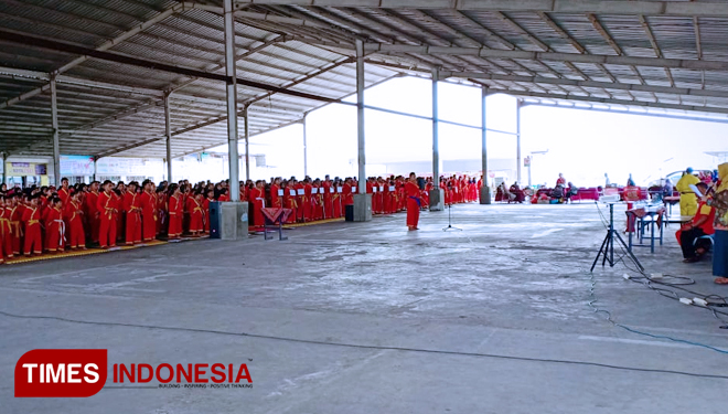 Suasana pembukaan Kejurda Tapak Suci Se-Jawa Timur oleh IPSI Kota Malang dan SMK PGRI 3 Malang. (FOTO: Imadudin M/TIMES Indonesia)