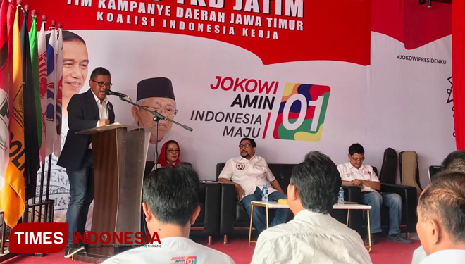Sekretaris TKN duet Jokowi-KH Ma'ruf Amin, Hasto Kristiyanto.