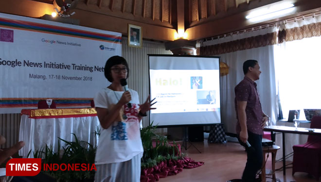 Suasana pelatihan AJI dan Google internews (FOTO: Imadudin Muhammad/TIMES Indonesia)