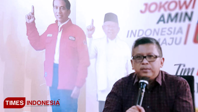 Sekretaris TKN duet Jokowi-KH Ma'ruf Amin, Hasto Kristiyanti di Rumah Cemara, Menteng, Jakarta Pusat (Foto: TKN for TIMES Indonesia)