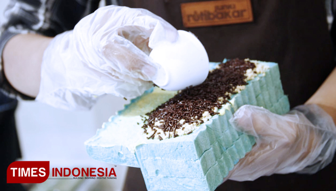 Roti bakar Junki Bubblegum menjadi menu favorit. (FOTO: Tria Adha/TIMES Indonesia)