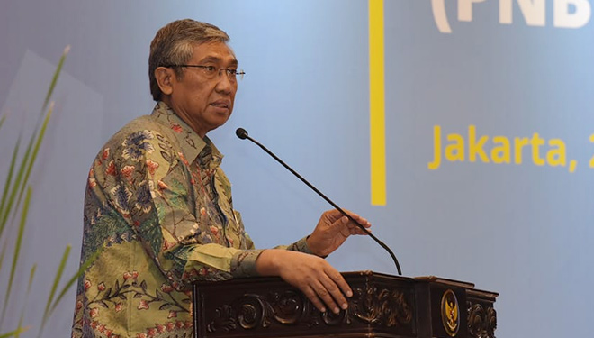 Wakil Menteri Keuangan (Wamenkeu) Mardiasmo saat memaparkan beberapa penyempurnaan pokok pada UU Nomor 9 Tahun 2018 tentang Penerimaan Negara Bukan Pajak (PNBP). (FOTO: Kemenkeu)